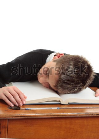 Stock photo: Tired or bored school student