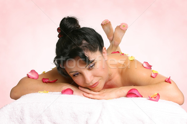 Beautiful woman tranquil beauty therapies Stock photo © lovleah