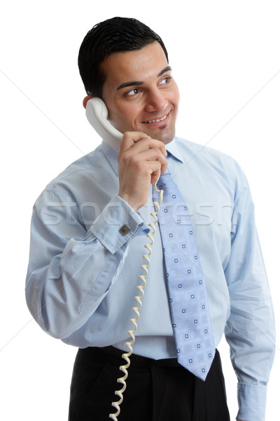 Happy Businessman looking up Stock photo © lovleah