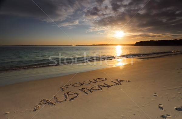 Accent Australie plage tôt le matin soleil eau [[stock_photo]] © lovleah