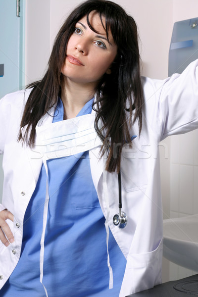 Doctor or nurse in scrubs Stock photo © lovleah
