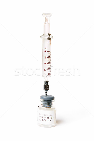 medical syringe and pharmaceutical drug Stock photo © lovleah
