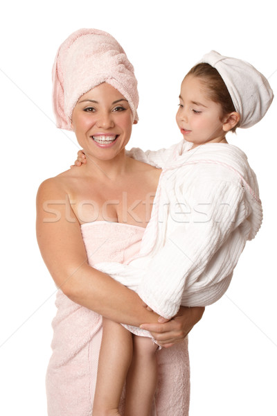 Mother and daughter body care Stock photo © lovleah
