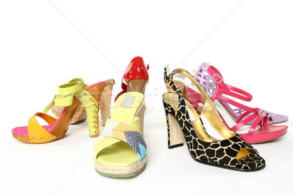 Selection women's fashion shoes Stock photo © lovleah