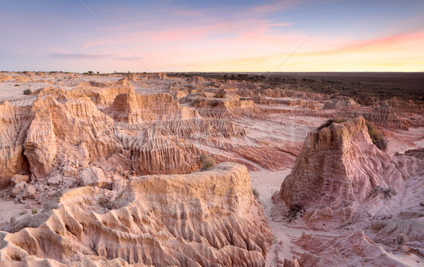 Australien schönen Landschaft Texturen Sand Ton Stock foto © lovleah