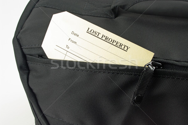 Schwarz Tasche verloren Eigentum Reise Seite Stock foto © luapvision