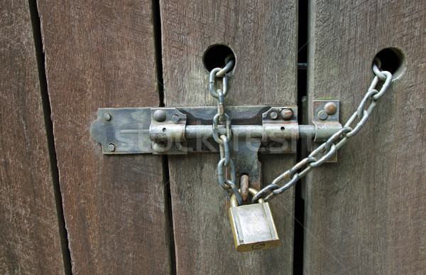 bolt padlock and chain Stock photo © luapvision