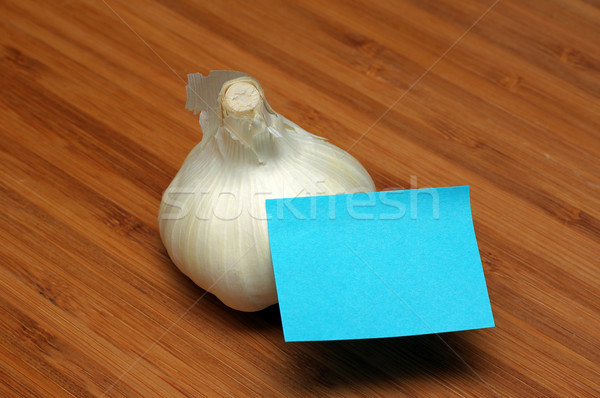 garlic bulb and sticky note  Stock photo © luapvision