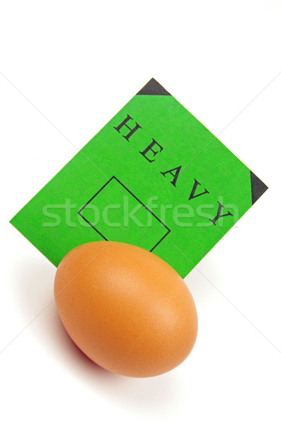 egg and green label Stock photo © luapvision