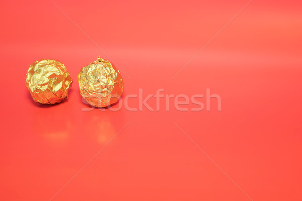 chocolates on pink Stock photo © lubavnel