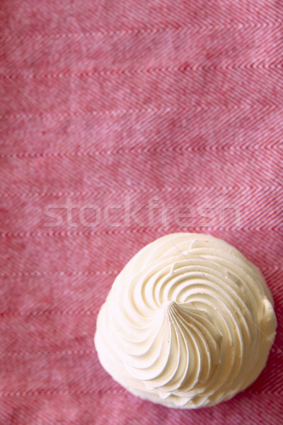 Stock photo: Tasty white meringue on a napkin.