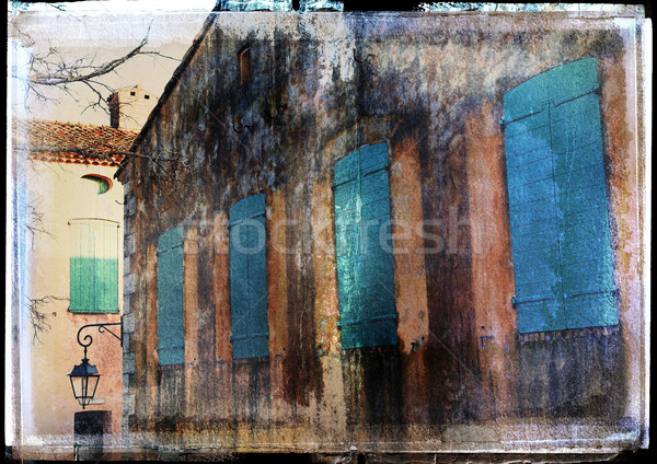 grunge french house background Stock photo © lubavnel