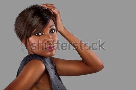 Сток-фото: афроамериканец · деловой · женщины · руки · за · голову