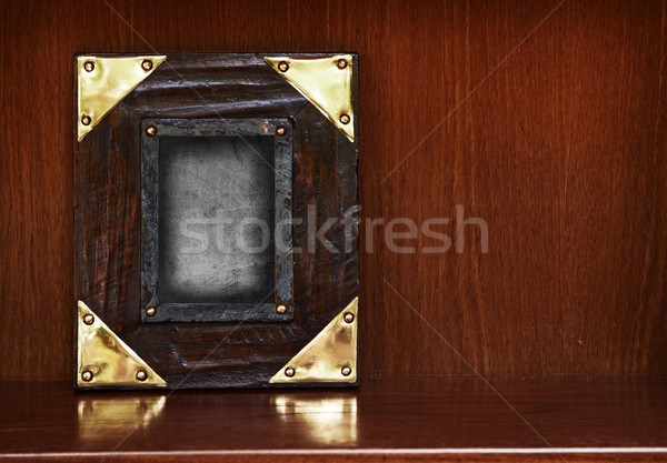 Moldura de madeira belo antigo bronze escuro Foto stock © lubavnel
