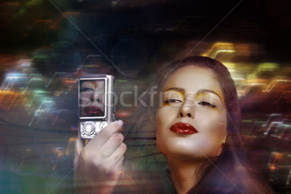Beautiful brunette woman Stock photo © lubavnel