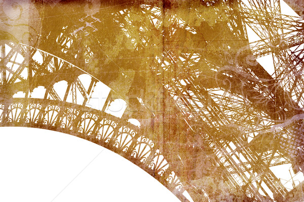Grunge Eiffel Tower detail Stock photo © lubavnel
