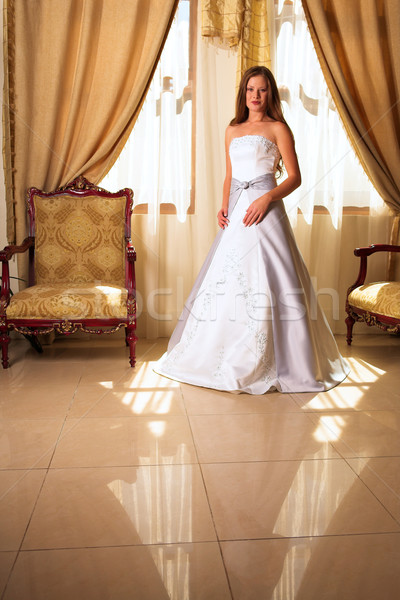 Bride with long loose hair  Stock photo © lubavnel