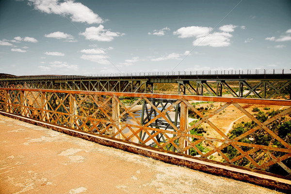 Grunge starych most pastel sepia Zdjęcia stock © lubavnel