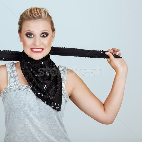 Divat áldozat fiatal nő hangsúlyos lány haj Stock fotó © lubavnel