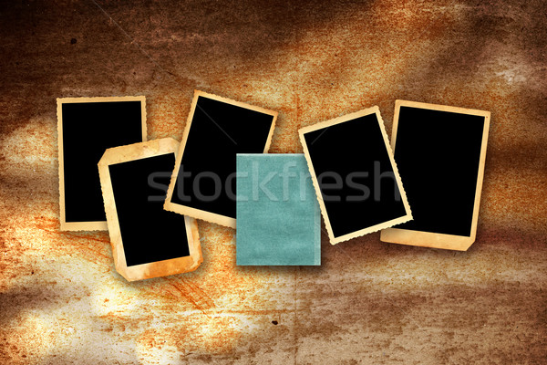 photographic borders on grunge wall Stock photo © lubavnel