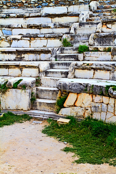 Starożytnych schody budynku rock etapie teatr Zdjęcia stock © lubavnel