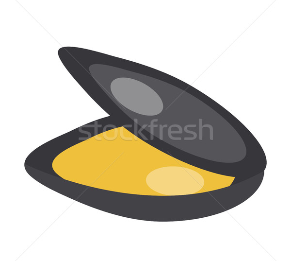 Mussel icon logo element. Flat style, isolated on white background. Vector illustration, clip art. Stock photo © lucia_fox
