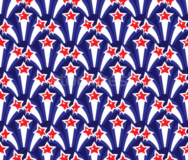 Independence Day of America seamless pattern. July 4th endless background. USA national holiday repe Stock photo © lucia_fox