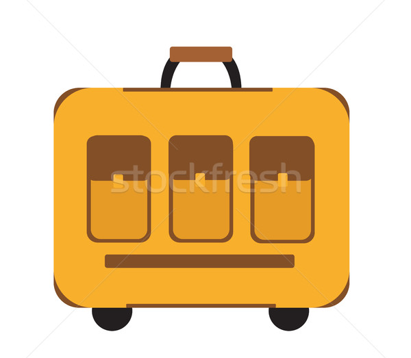 Travel Suitcase icon flat style. Classic  with a handle. Luggage isolated on  white background. Vect Stock photo © lucia_fox