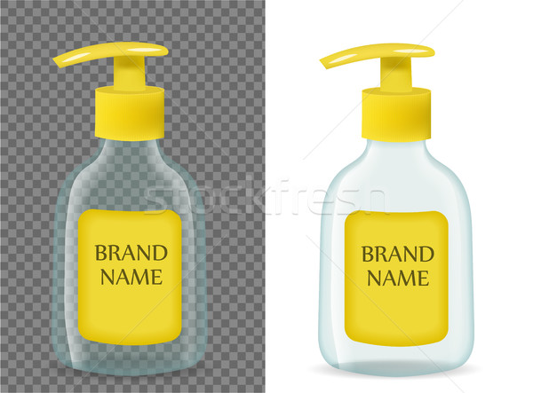 Liquid soap realistic packaging, with transparent background. 3d bottle mock-up for brand template.  Stock photo © lucia_fox