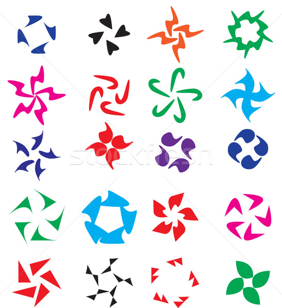 Logo element set. Circular abstract elements onto a logo for your company. Vector illustration Stock photo © lucia_fox
