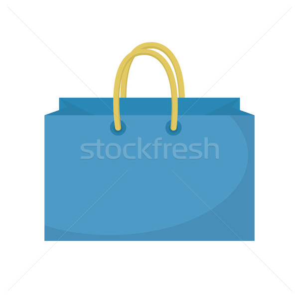 Shopping bag icon flat style. Paper bags isolated on a white background. Gift package. Vector Illust Stock photo © lucia_fox