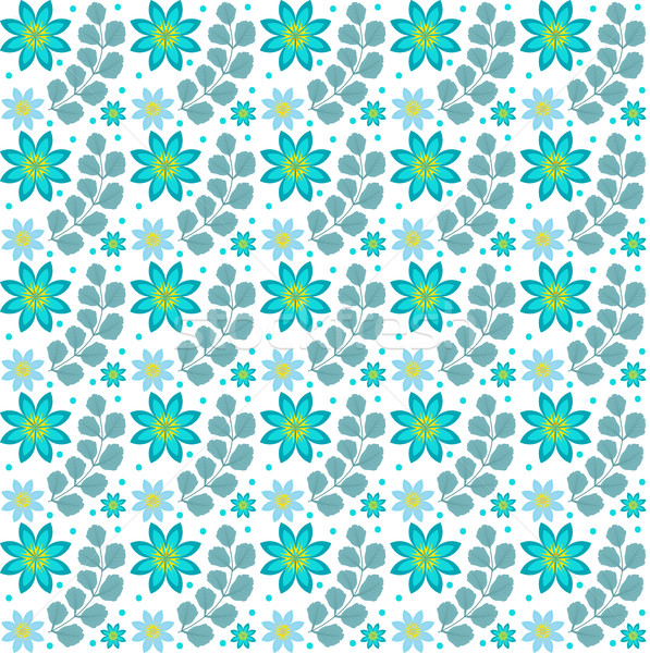 Floral seamless pattern. Flowers repeating texture. Botanical endless background. Vector illustratio Stock photo © lucia_fox