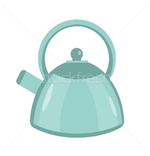 чайник икона вектора стиль изолированный белый Сток-фото © lucia_fox