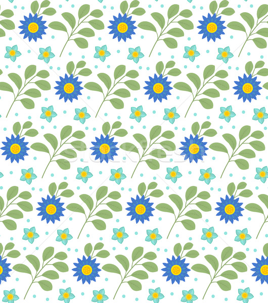 Floral seamless pattern. Flowers repeating texture. Botanical endless background. Vector illustratio Stock photo © lucia_fox