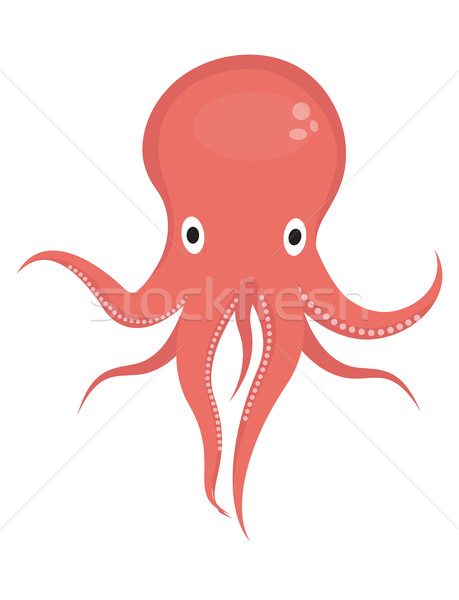Octopus icon logo element. Flat style, isolated on white background. Vector illustration, clip art. Stock photo © lucia_fox