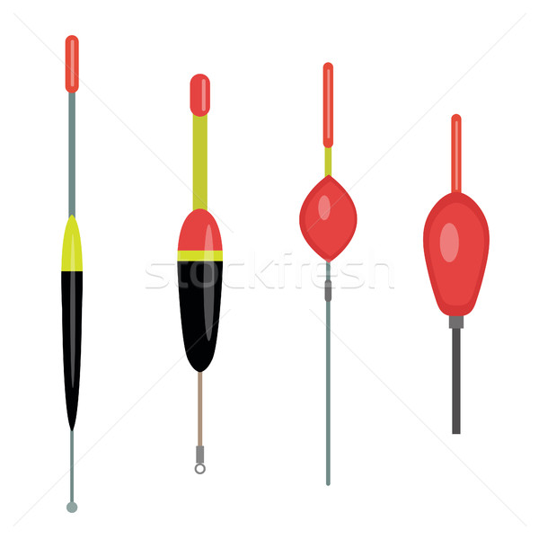 Floats for fishing. icon flat, cartoon style. Isolated on white background. Vector illustration, cli Stock photo © lucia_fox
