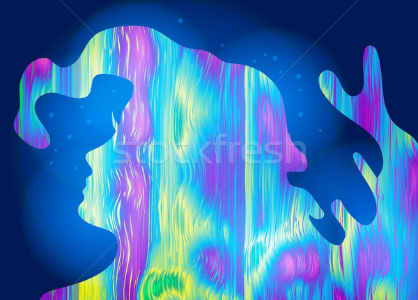 Streszczenie dziewczyna psychedelic stylu sen twórczej Zdjęcia stock © lucia_fox