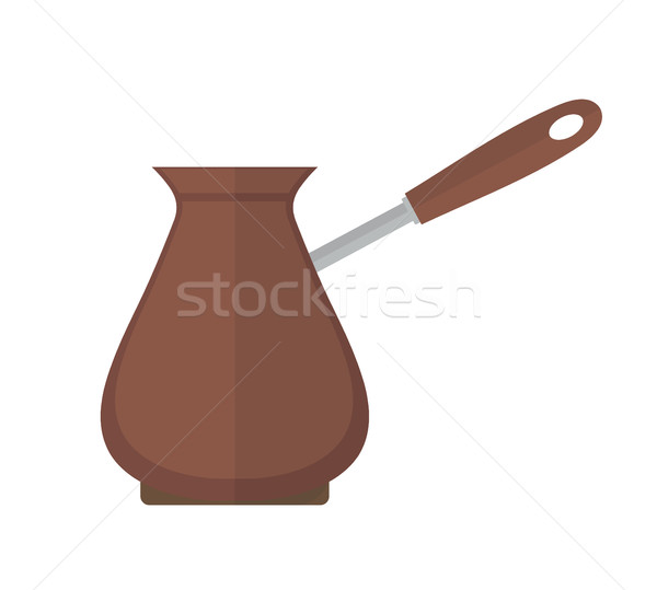 Turk for coffee icon vector flat style. Isolated on white background.  illustration Stock photo © lucia_fox