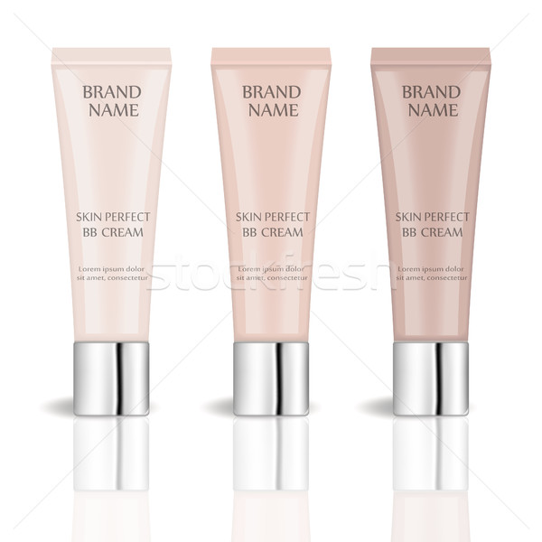 BB cream realistic package set with different shades, isolated on white background. 3d tube mock-up  Stock photo © lucia_fox