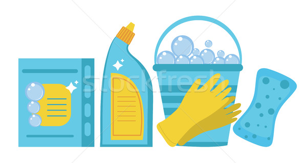 Limpieza herramientas establecer casa productos químicos Foto stock © lucia_fox