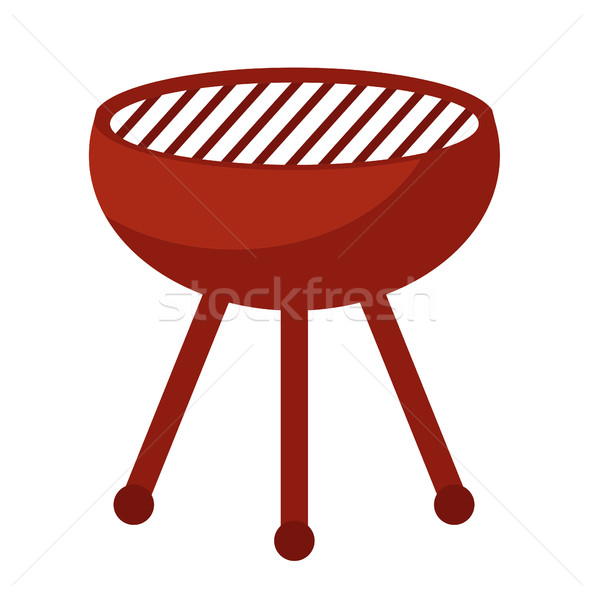 Foto stock: Churrasco · churrasco · ícone · estilo · isolado · branco