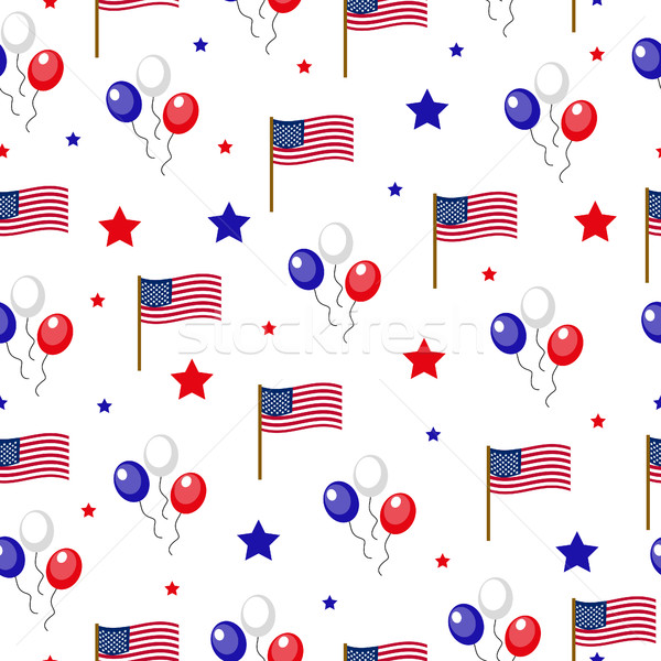 Independence Day of America seamless pattern. July 4th an endless background. USA national holiday r Stock photo © lucia_fox
