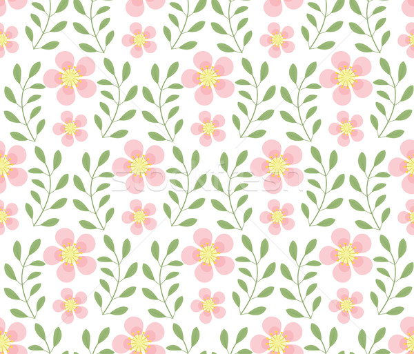 Floral seamless pattern. Flowers repeating texture. Botanical endless background. Vector illustratio Stock photo © lucia_fox