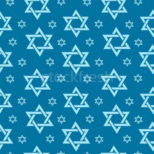 Happy Israel Independence Day seamless pattern with flags and bunting. Jewish Holidays endless backg Stock photo © lucia_fox