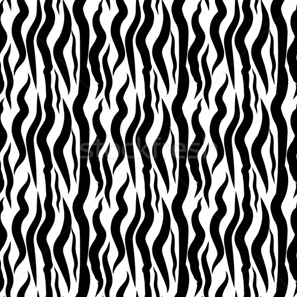 Zebra skin seamless pattern. African animals concept endless background, repeating texture. Vector i Stock photo © lucia_fox
