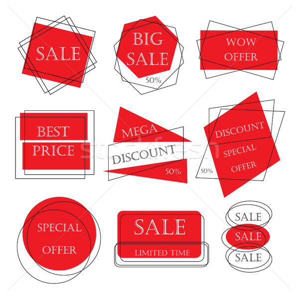 Special offer sale tag discount retail sticker price bundle isolated on white background Stock photo © lucia_fox