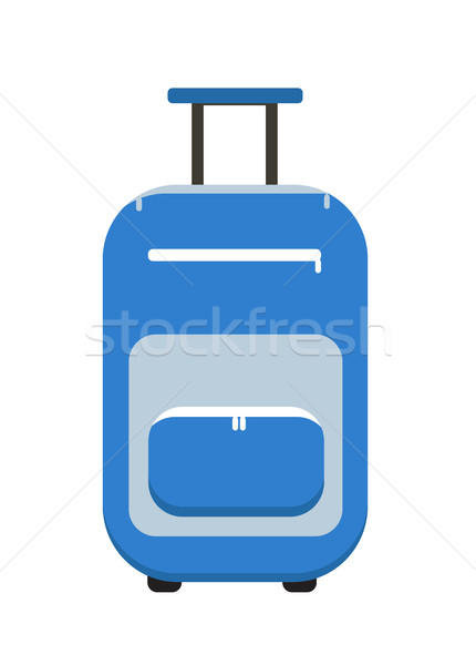 Travel Suitcase icon flat style.  on wheels. Luggage isolated  a white background. Vector illustrati Stock photo © lucia_fox