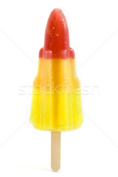 Rocket shaped ice lolly over white Stock photo © lucielang