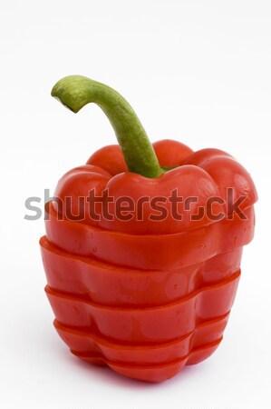 Sliced red pepper on white Stock photo © lucielang