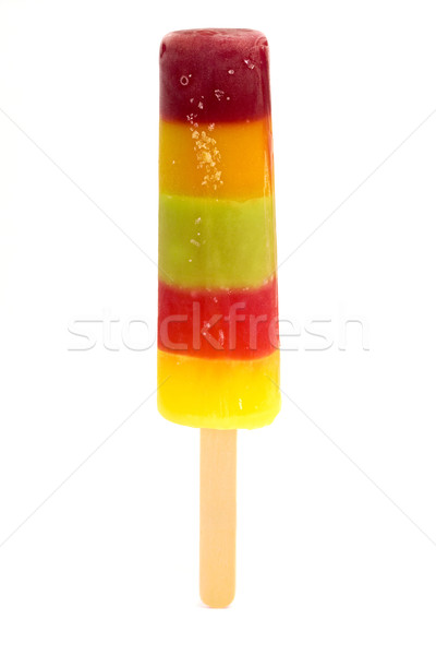 Stripy ice lolly over white Stock photo © lucielang